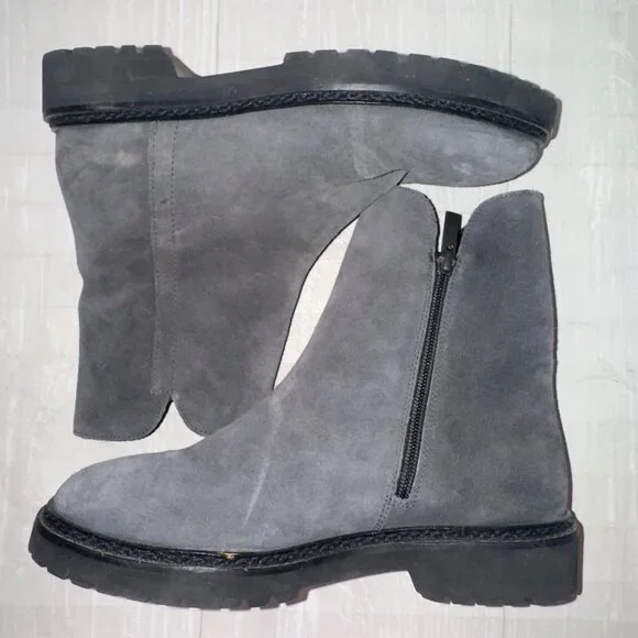 Aquatalia Gray Suede Ankle Boots - Picture 7 of 7